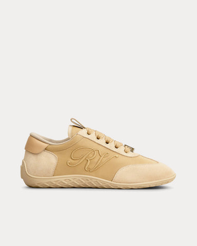Roger Vivier Viv Low Suede Beige Low Top Sneakers