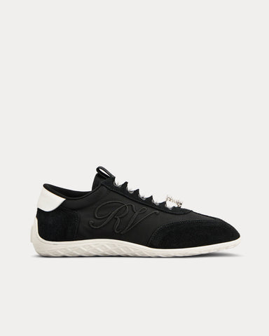Roger Vivier Viv Low Suede Black Low Top Sneakers