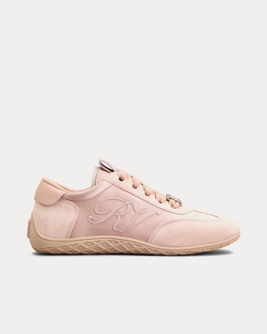 Roger Vivier Viv Low Suede Pink Low Top Sneakers