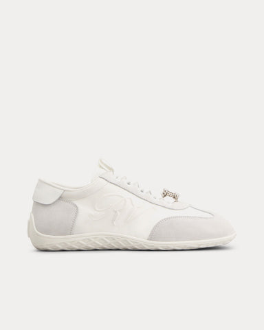 Roger Vivier Viv Low Suede White Low Top Sneakers