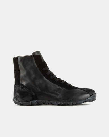 Roulais Saddle Hi Asphalt Black High Top Sneakers