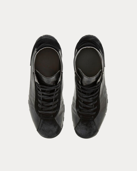 Roulais Saddle Hi Asphalt Black High Top Sneakers - 2
