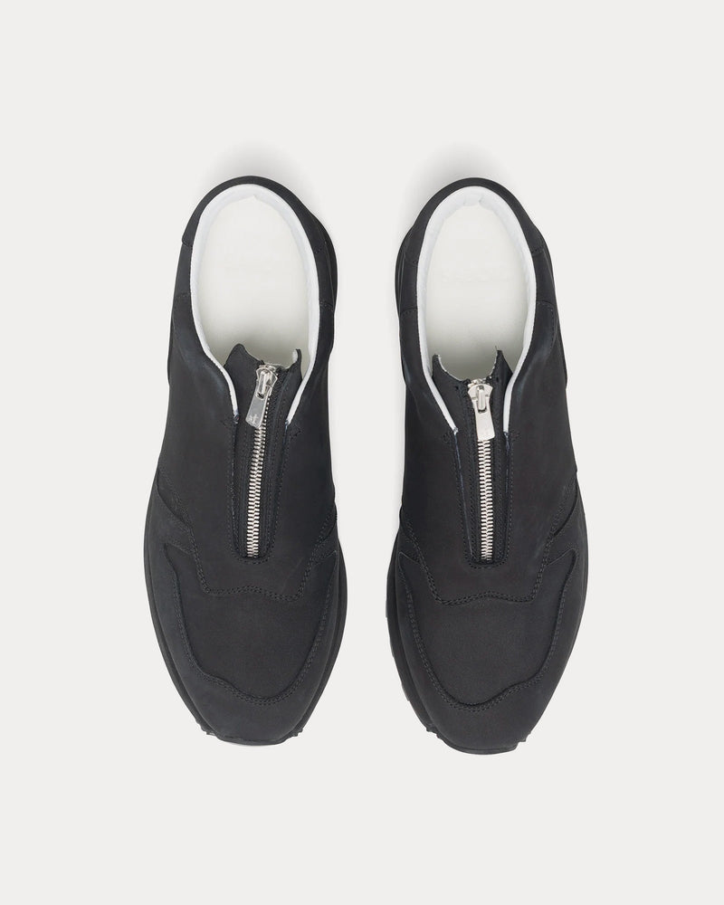 Sabor. Jog Nubuck Black Slip On Sneakers - 2