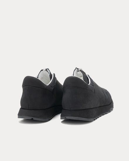 Sabor. Jog Nubuck Black Slip On Sneakers - 4