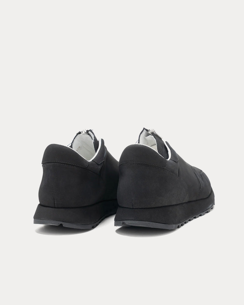 Sabor. Jog Nubuck Black Slip On Sneakers - 4