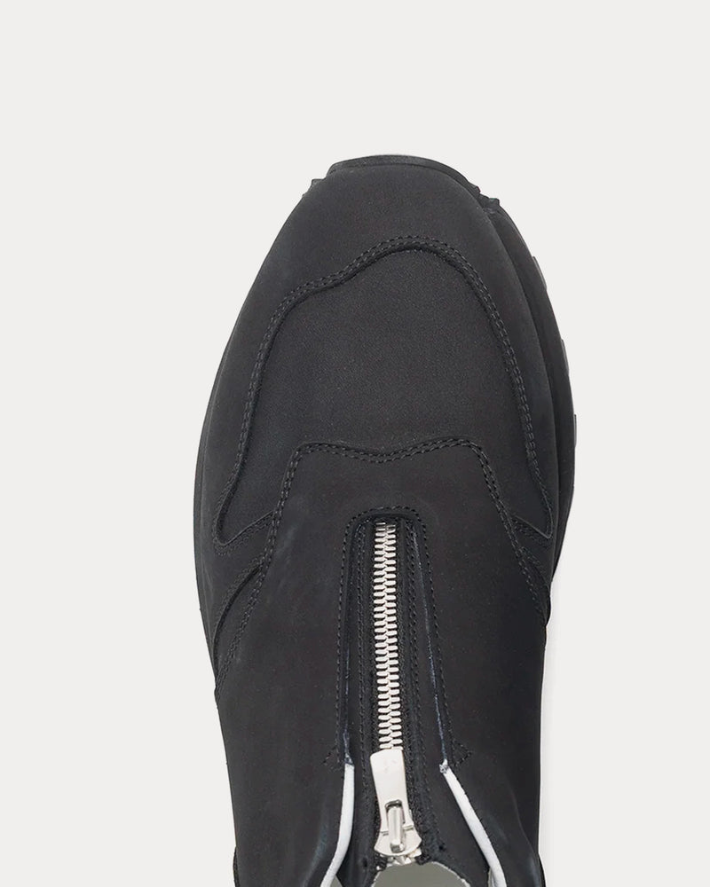 Sabor. Jog Nubuck Black Slip On Sneakers - 5