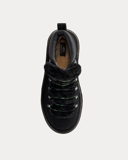UGG x Sacai Suede & Shearling Black Hiking Boots - 2