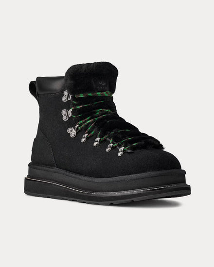 UGG x Sacai Suede & Shearling Black Hiking Boots - 3