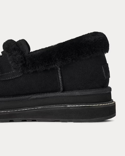 UGG x Sacai Suede & Shearling Black Loafers - 5