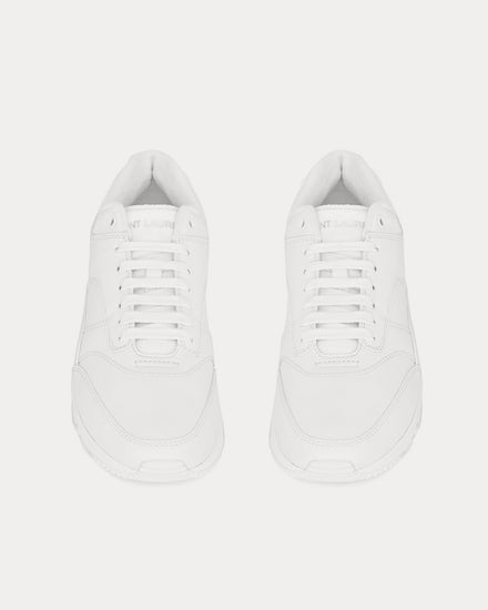 Saint Laurent Bump Smooth Leather Blanc Optique Low Top Sneakers - 2