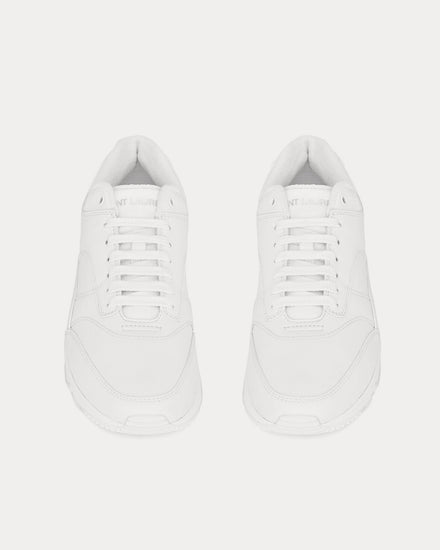 Saint Laurent Bump Smooth Leather Blanc Optique Low Top Sneakers - 2