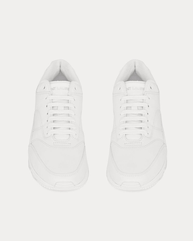 Saint Laurent Bump Smooth Leather Blanc Optique Low Top Sneakers - 2
