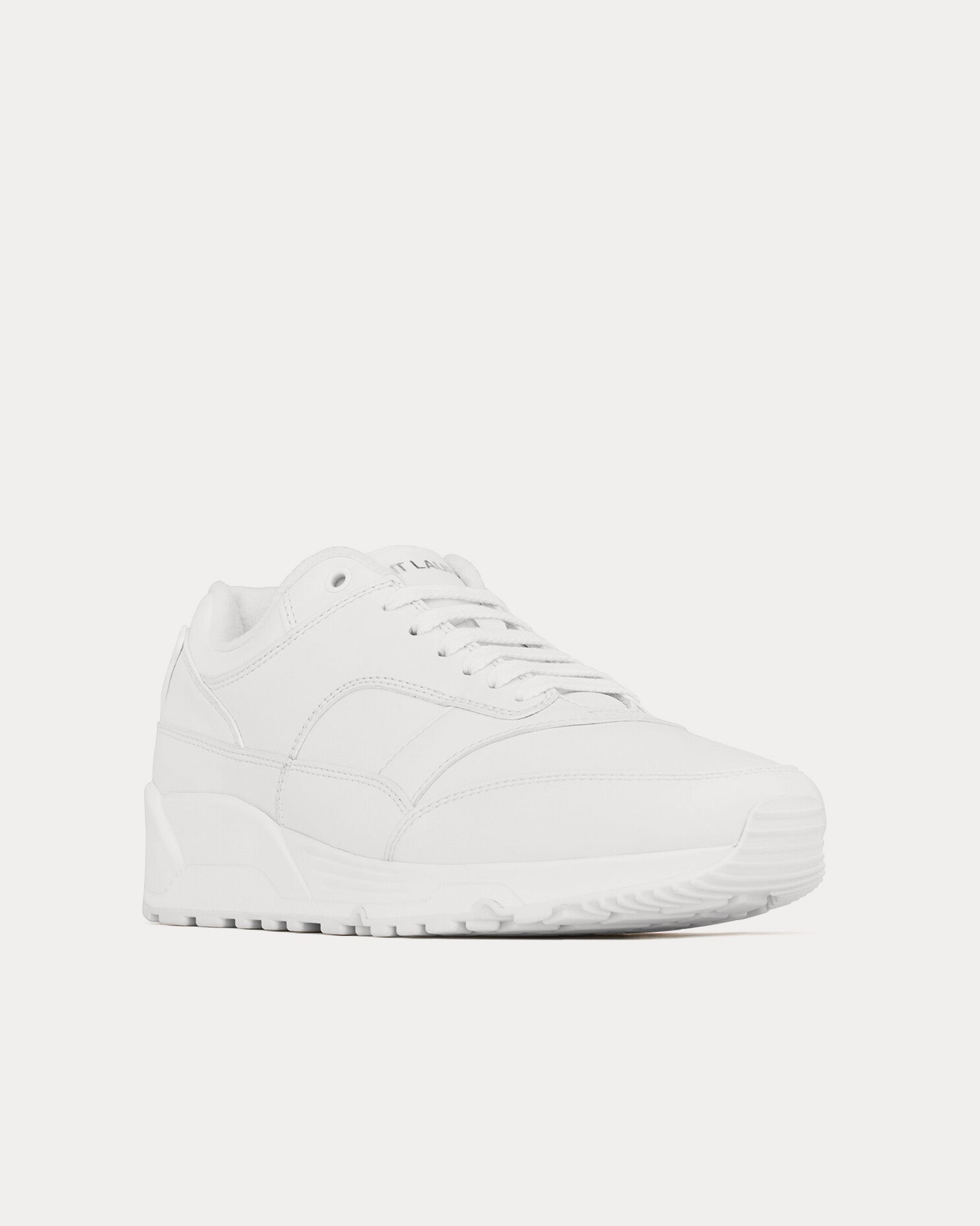 Saint Laurent - Bump Smooth Leather Blanc Optique Low Top Sneakers