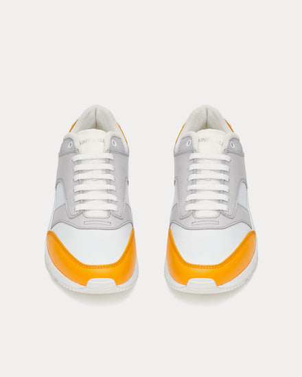 Saint Laurent Bump Smooth Leather White / Yellow Low Top Sneakers - 2