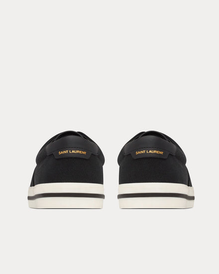 Saint Laurent Club Canvas & Leather Noir / Blanc Noir Low Top Sneakers - 3