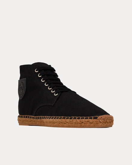 Saint Laurent Damon Espadrilles Canvas Black High Top Sneakers - 3