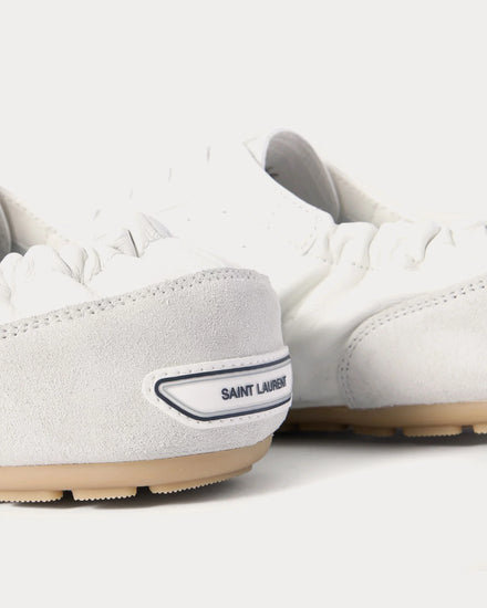 Saint Laurent Lewis Leather White Low Top Sneakers - 4