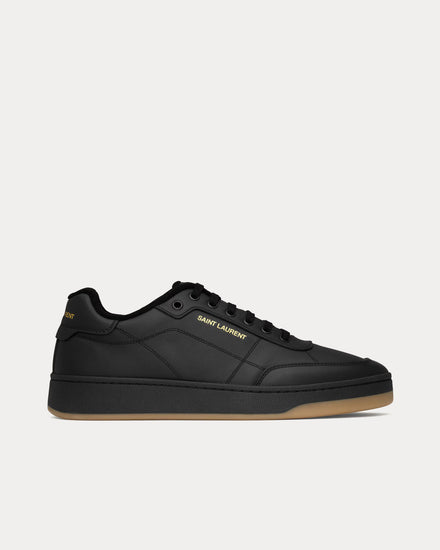 Saint Laurent SL/61 Smooth Leather Black Low Top Sneakers - 1