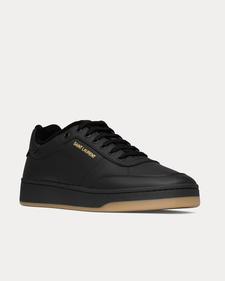 Saint Laurent SL/61 Smooth Leather Black Low Top Sneakers - 3