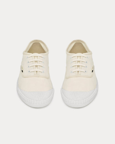 Saint Laurent Wes Canvas Milk Low Top Sneakers - 2