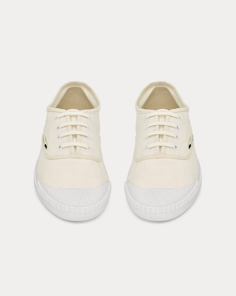 Saint Laurent Wes Canvas Milk Low Top Sneakers - 2
