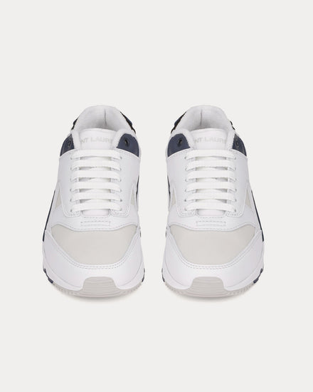 Saint Laurent Bump Smooth Leather White / North Sea Low Top Sneakers - 2