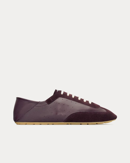 Saint Laurent Lewis Leather & Suede Vintage Bordeaux Low Top Sneakers - 1