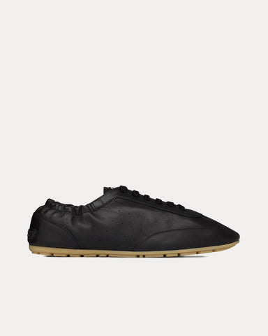 Saint Laurent Lewis Leather Black Low Top Sneakers