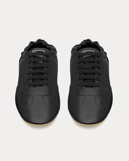 Saint Laurent Lewis Leather Black Low Top Sneakers - 2