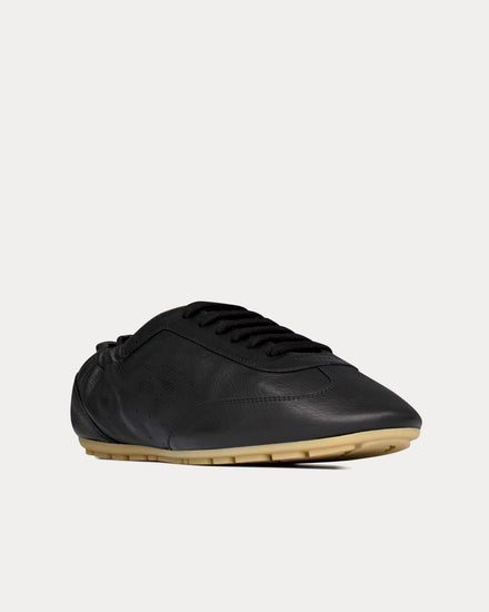 Saint Laurent Lewis Leather Black Low Top Sneakers - 3