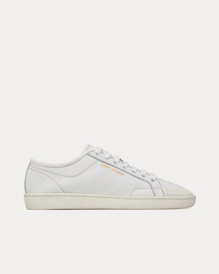 Saint Laurent Gym Smooth Leather White Low Top Sneakers - 1
