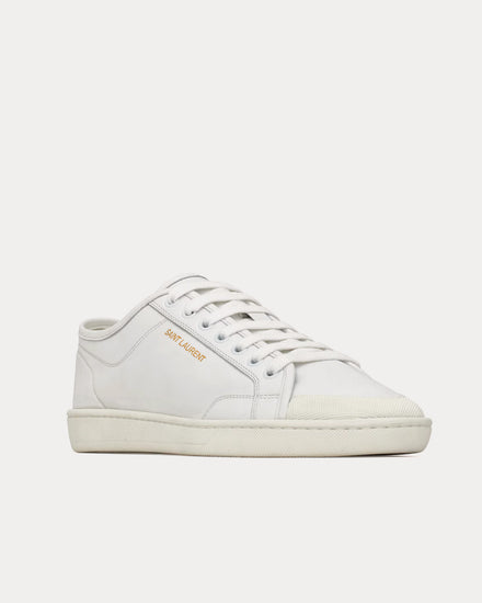 Saint Laurent Gym Smooth Leather White Low Top Sneakers - 3