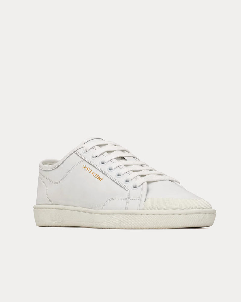 Saint Laurent Gym Smooth Leather White Low Top Sneakers - 3