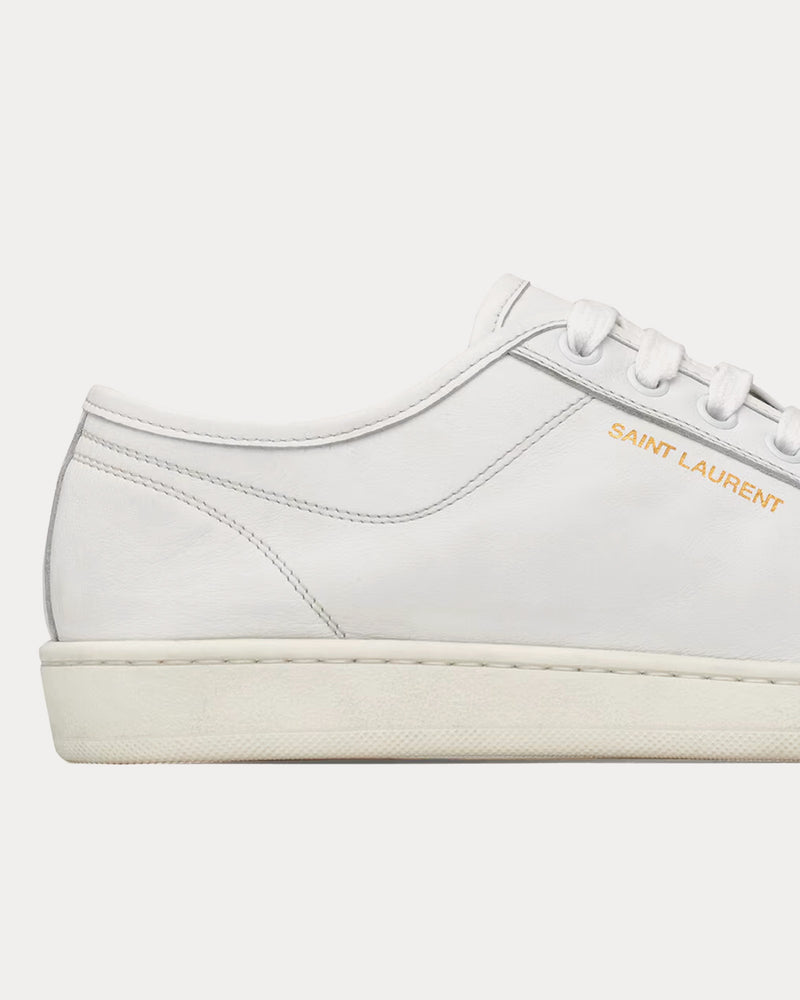 Saint Laurent Gym Smooth Leather White Low Top Sneakers - 4