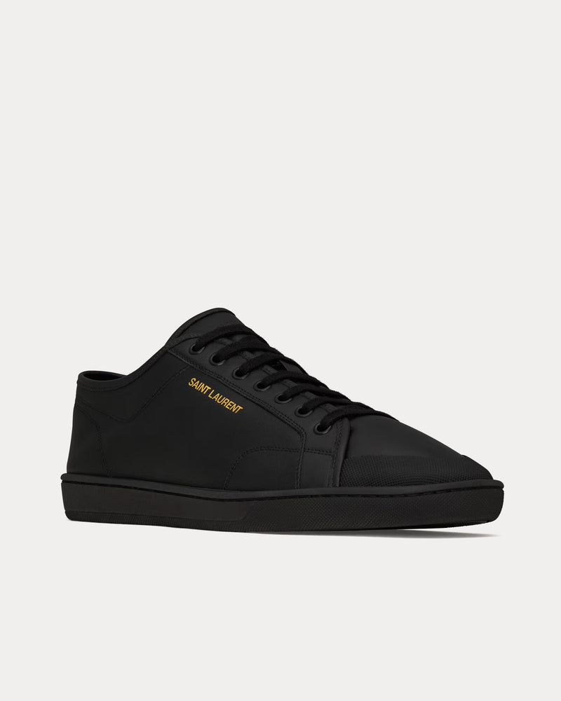 Saint Laurent Gym Smooth Leather Black Low Top Sneakers - 3