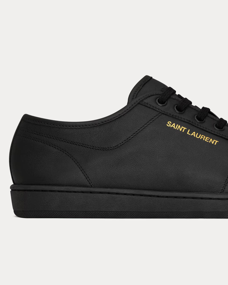Saint Laurent Gym Smooth Leather Black Low Top Sneakers - 4