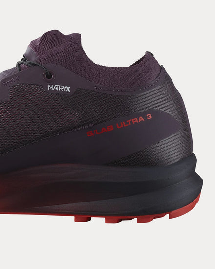 Salomon S/Lab Ultra 3 Plum Perfect / Fiery Red Running Shoes - 5