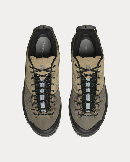 Salomon X-Alp Leather Pewter / Vintage Khaki / Black Low Top Sneakers - 2