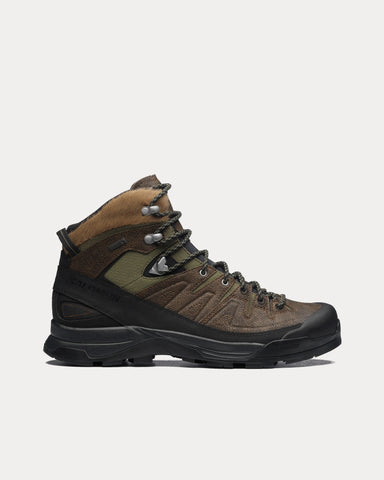 Salomon X-Alp Mid 'Distressed Leather' Gore-Tex Dark Earth / Black / Deep Lichen Green Boots