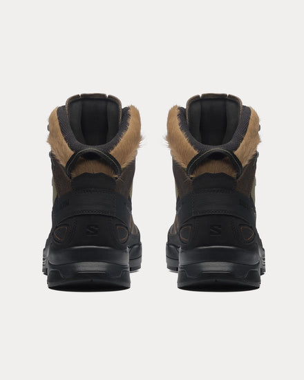 Salomon X-Alp Mid 'Distressed Leather' Gore-Tex Dark Earth / Black / Deep Lichen Green Boots - 3