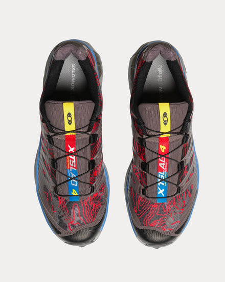 Salomon XT-4 OG Topography Black / Plum Kitten / Blue Bonnet Low Top Sneakers - 2