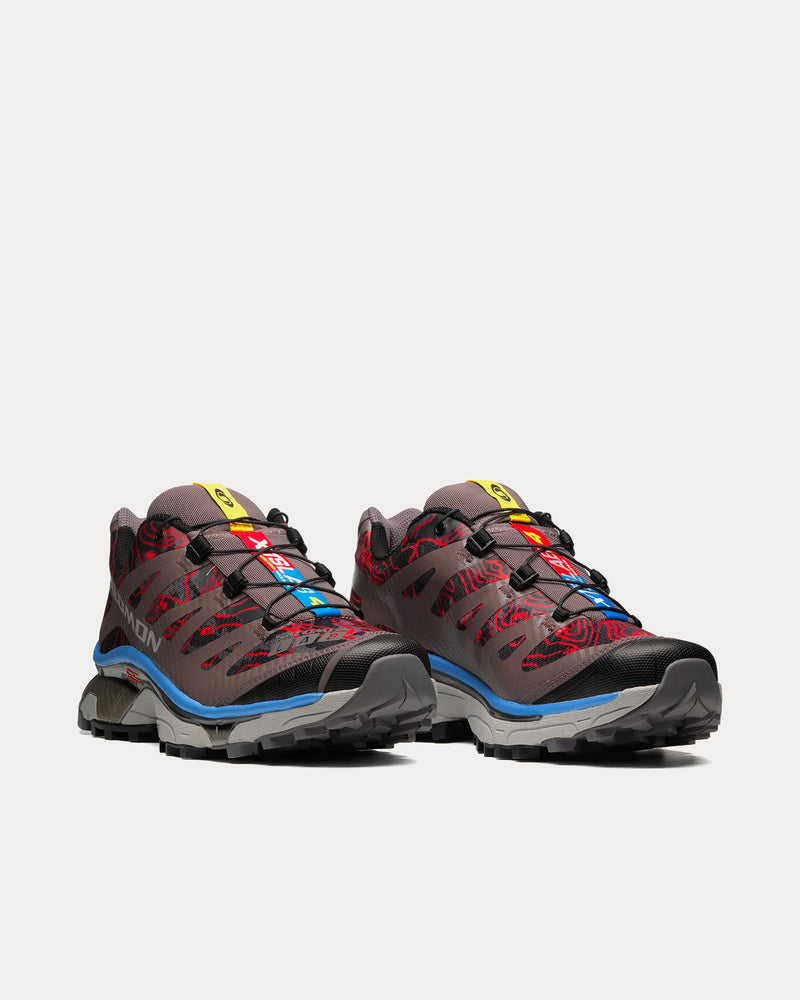 Salomon XT-4 OG Topography Black / Plum Kitten / Blue Bonnet Low Top Sneakers - 3