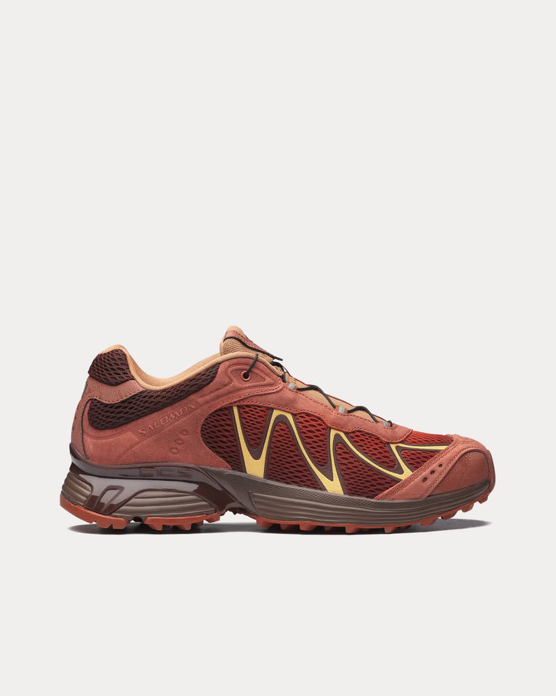 靴 Salomon XT-WHISPER RED ASHES Salomon Unisex XT-Whisper 'Red Ashes' Pecan Brown / Chili Low Top