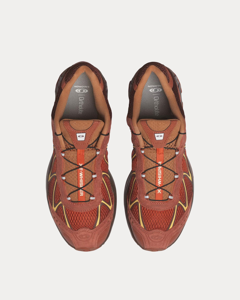 靴 Salomon XT-WHISPER RED ASHES Salomon Unisex XT-Whisper 'Red Ashes' Pecan Brown / Chili Low Top