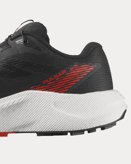 Salomon Pulsar Black / White / Cherry Tomato Running Shoes - 4