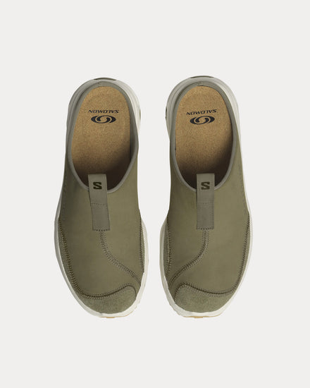 Salomon Unisex RX Slide Leather Aloe / Vanilla Ice / Sand Slip Ons