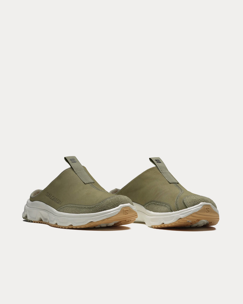 Salomon Unisex RX Slide Leather Aloe / Vanilla Ice / Sand Slip Ons
