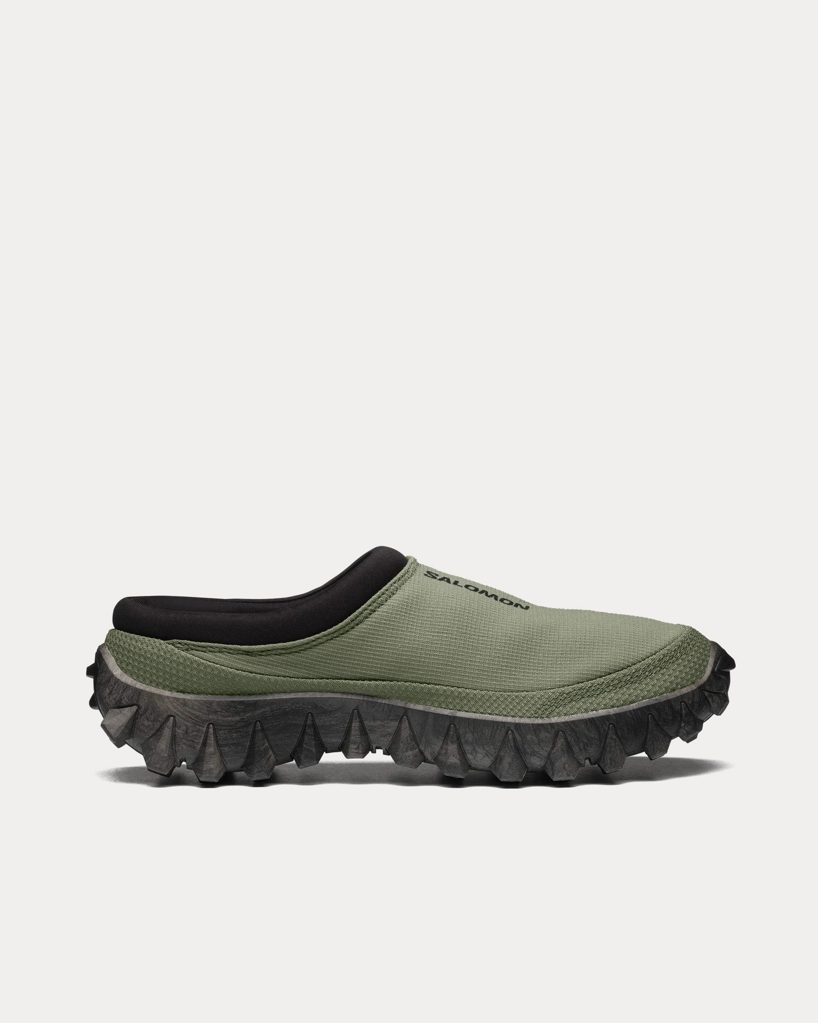 Snowclog Deep Lichen Green Black Slip On Sneakers