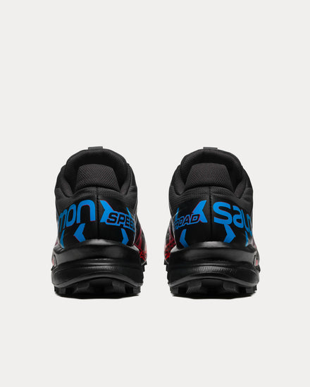 Salomon Speedcross Offroad Black / Ibiza Blue / High Risk Red Low Top Sneakers - 4