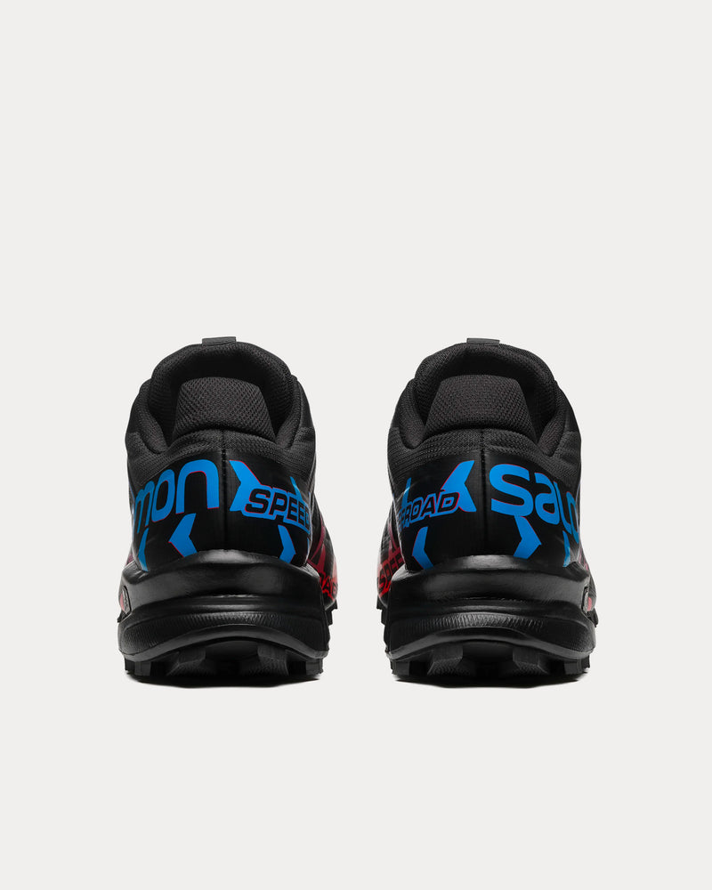 Salomon Speedcross Offroad Black / Ibiza Blue / High Risk Red Low Top Sneakers - 4